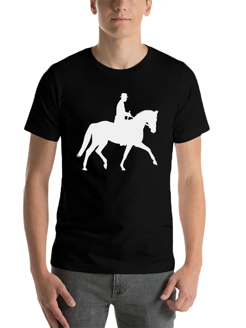 Horse And Rider Unisex Short Sleeve Soft Cotton T-Shirt – Casual Everyday Wear