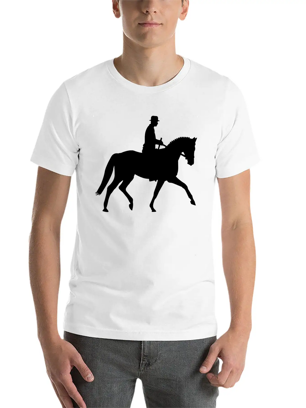 Horse And Rider Unisex Short Sleeve Soft Cotton T-Shirt – Casual Everyday Wear