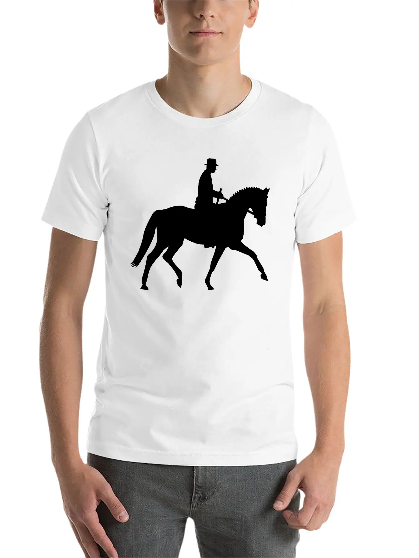 Horse And Rider Unisex Short Sleeve Soft Cotton T-Shirt – Casual Everyday Wear