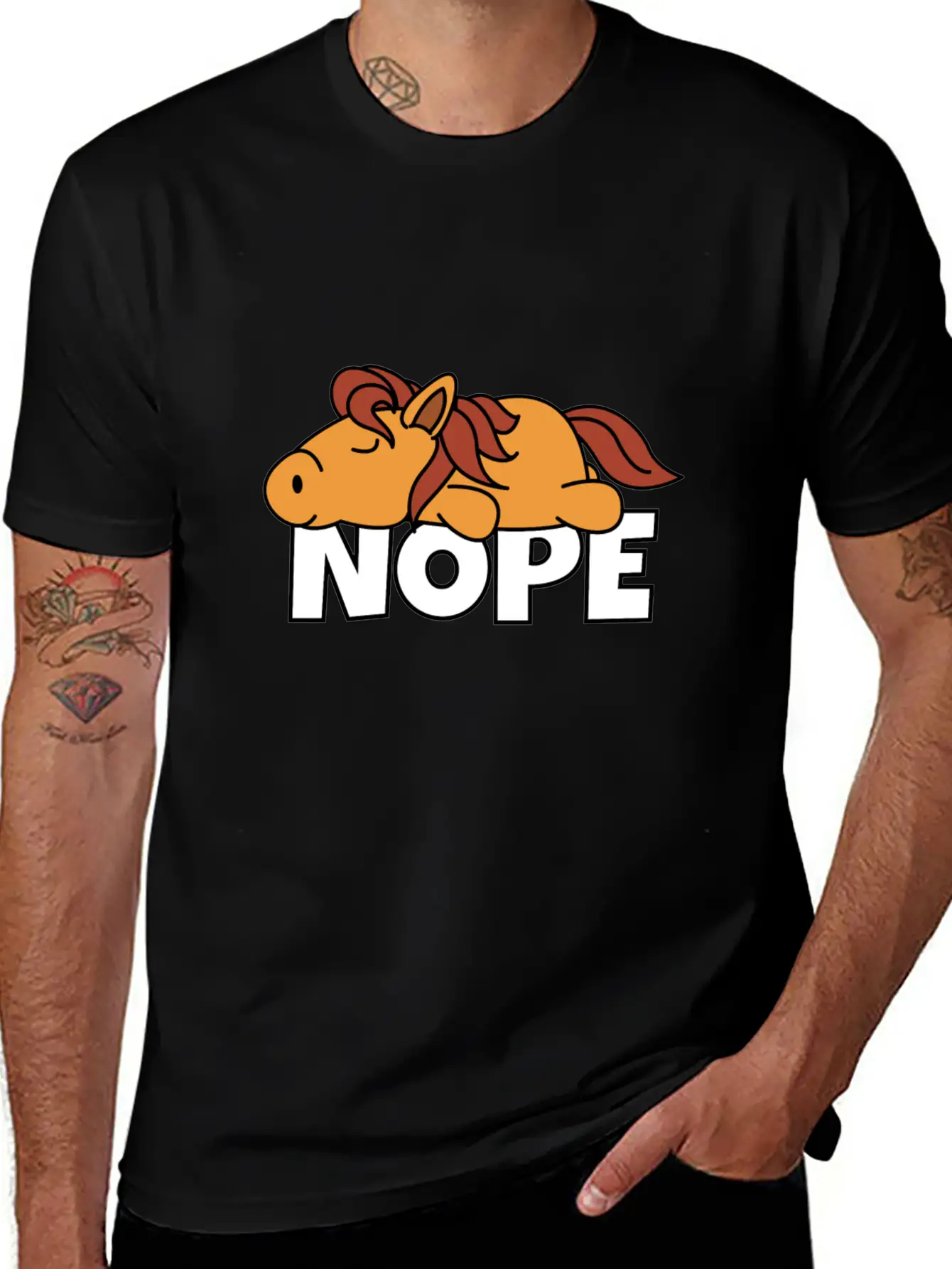 Horse Breathable Soft Cotton T-Shirt – Timeless Casual Look