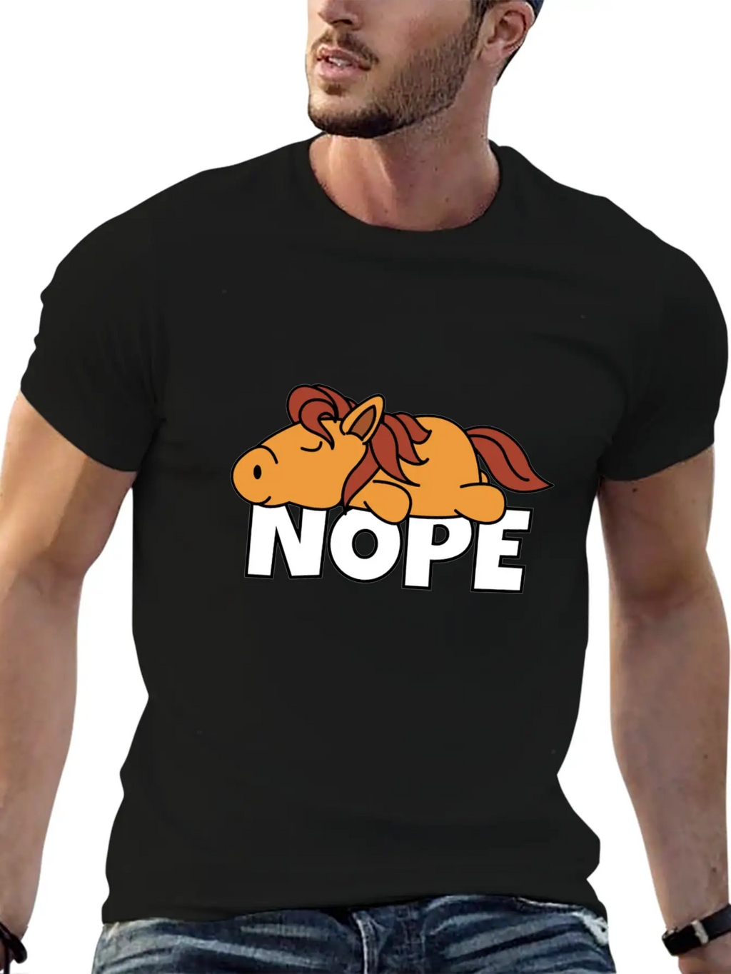 Horse Breathable Soft Cotton T-Shirt – Timeless Casual Look