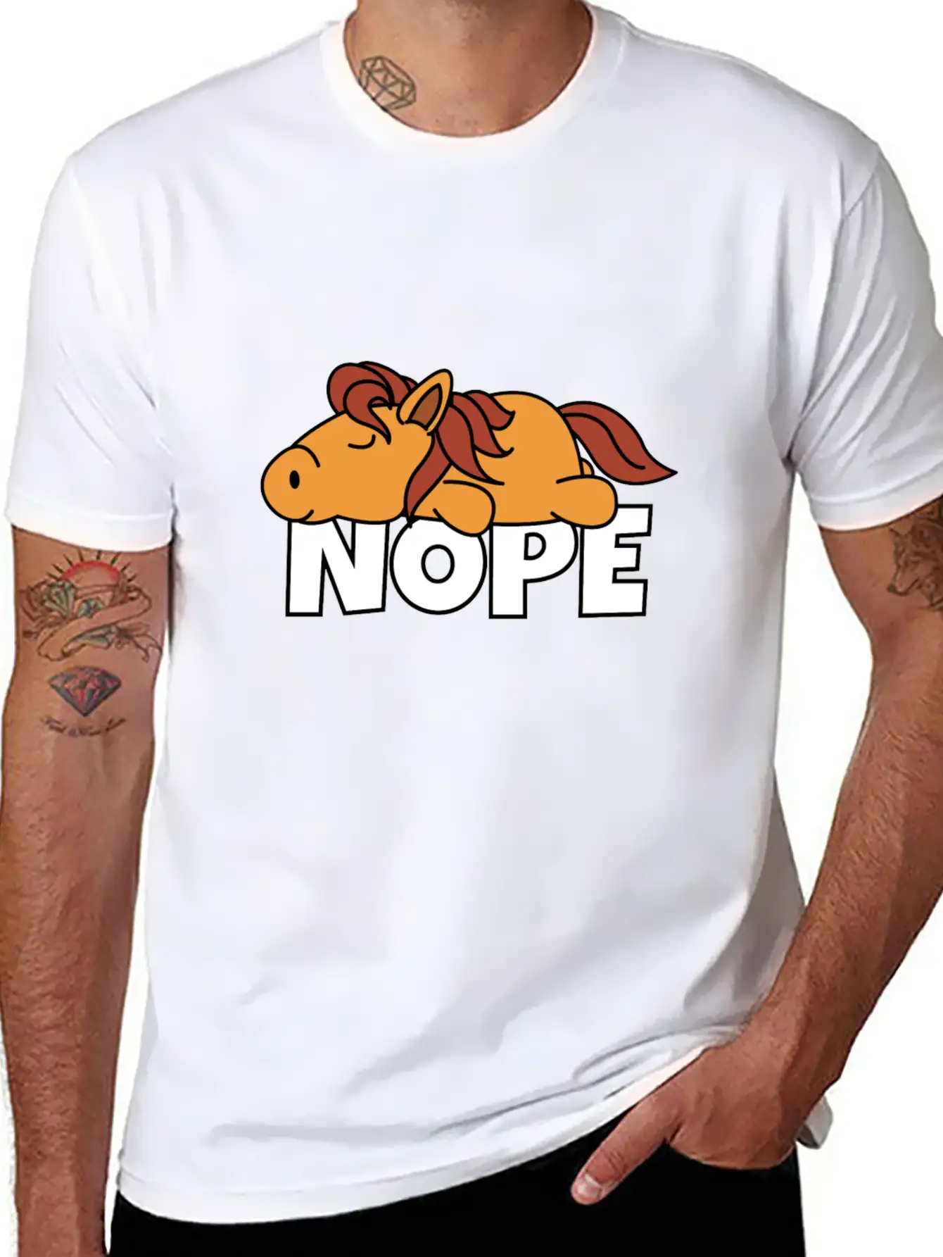 Horse Breathable Soft Cotton T-Shirt – Timeless Casual Look