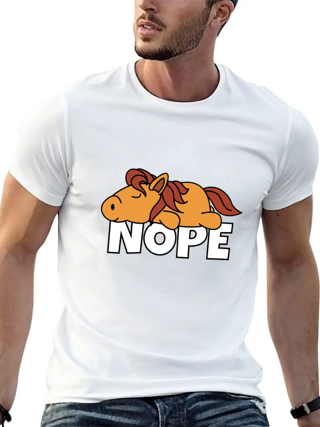 Horse Breathable Soft Cotton T-Shirt – Timeless Casual Look