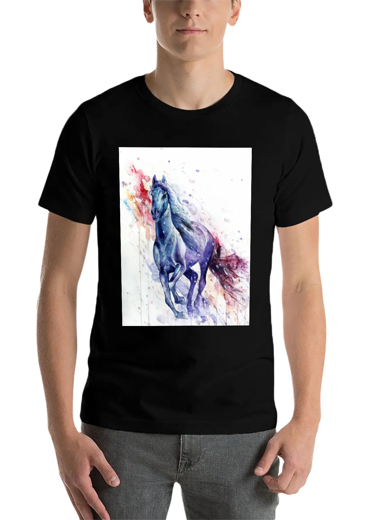 Horse Colors Unisex Casual T-Shirt – Clean Design For Daily Comfort