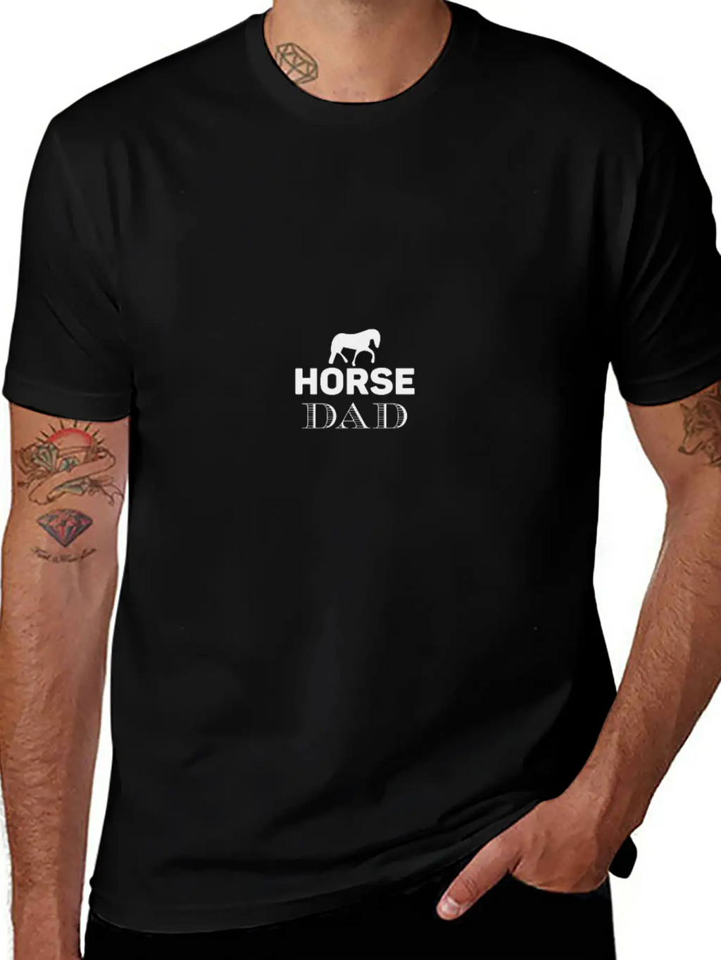 Horse Dad Unisex Casual T-Shirt – Clean Design For Daily Comfort