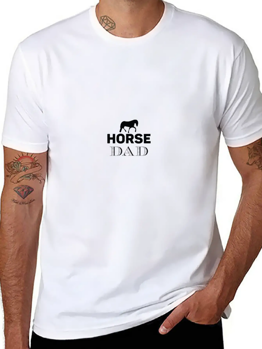 Horse Dad Unisex Casual T-Shirt – Clean Design For Daily Comfort