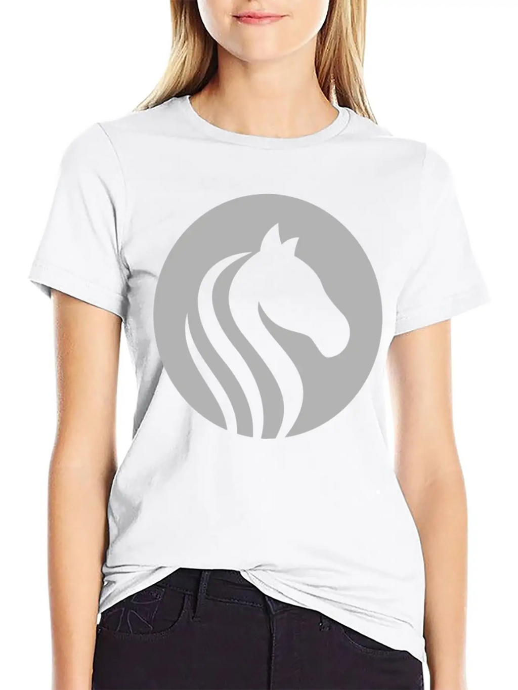 Horse Design T-Shirt Unisex Short Sleeve Soft Cotton T-Shirt – Casual Everyday Wear