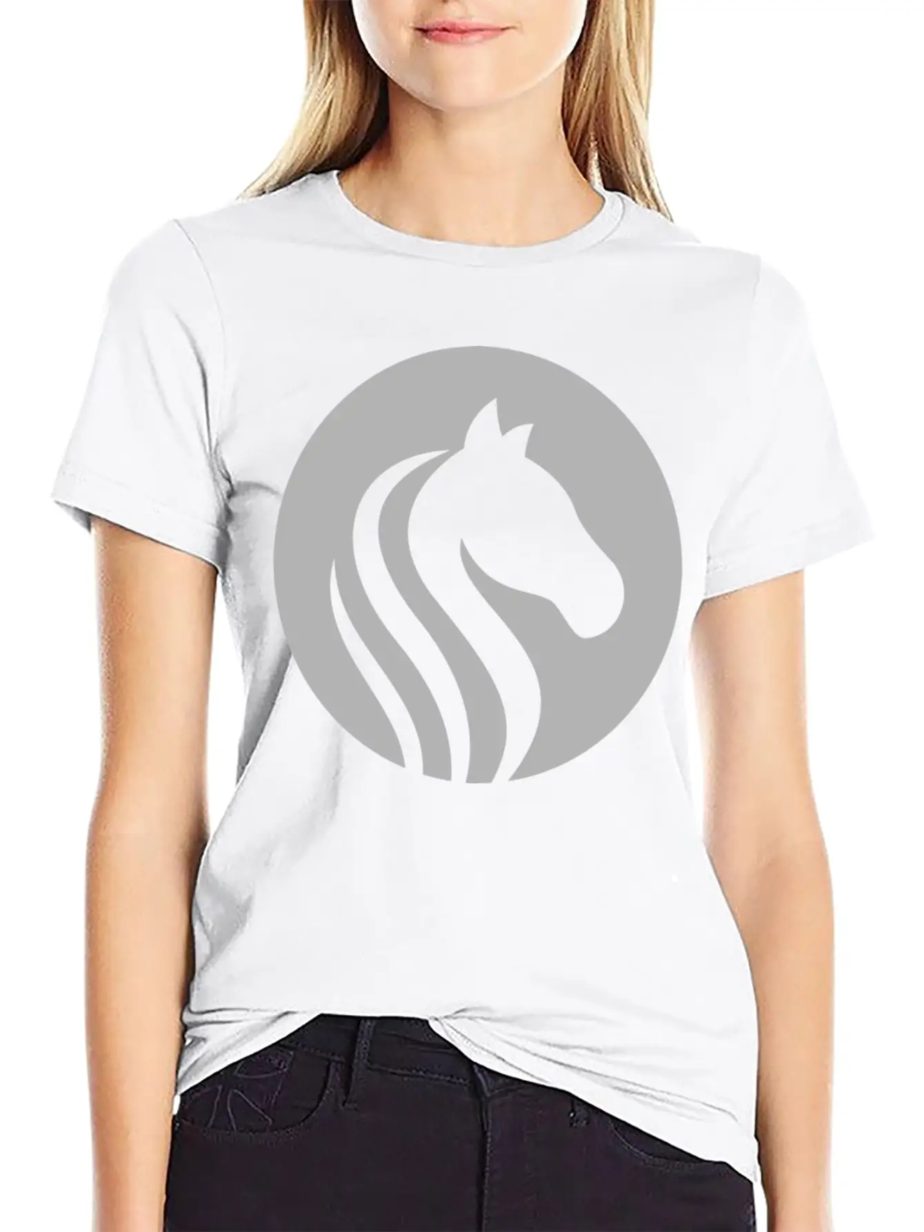 Horse Design T-Shirt Unisex Short Sleeve Soft Cotton T-Shirt – Casual Everyday Wear