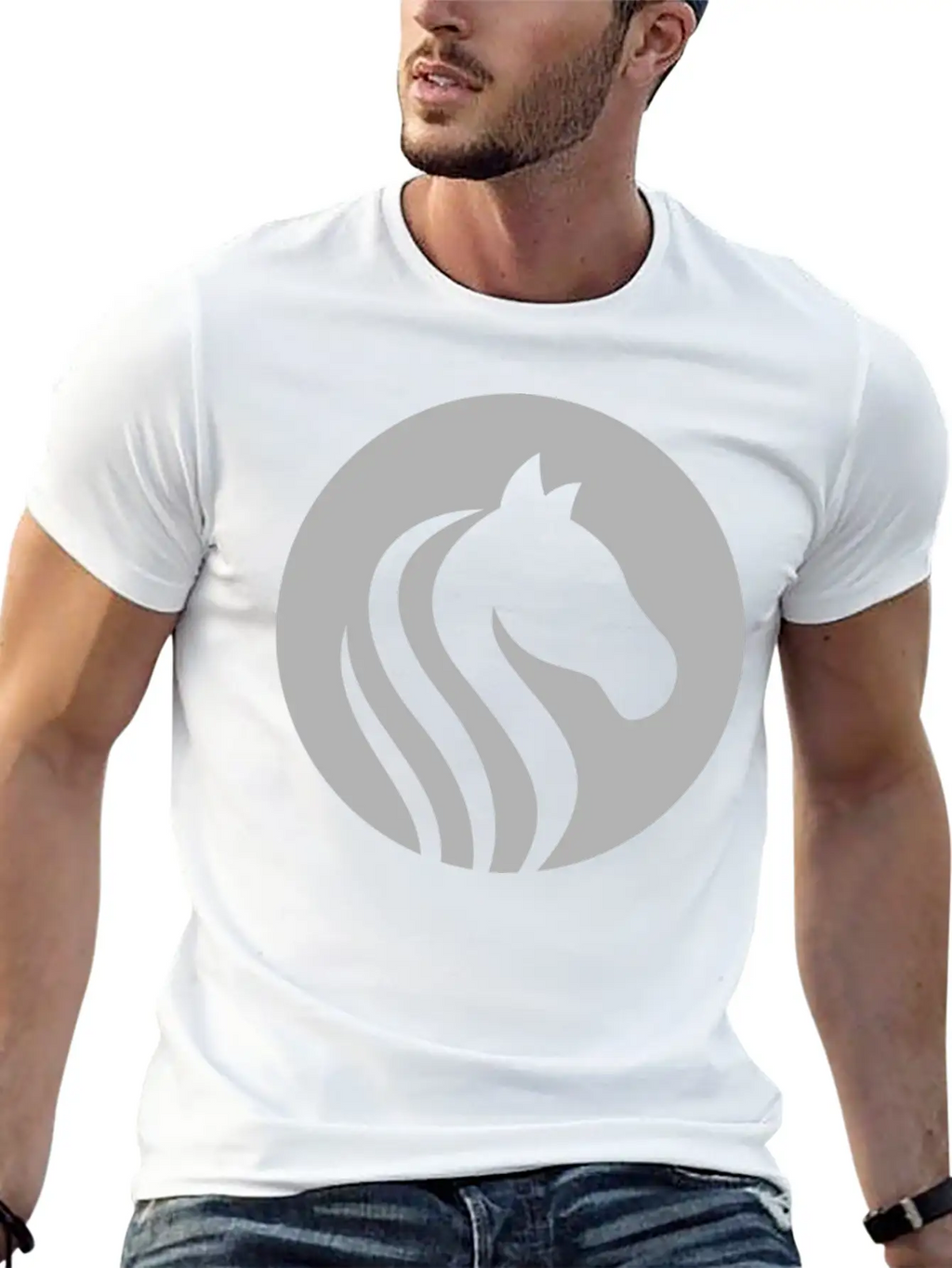 Horse Design T-Shirt Unisex Short Sleeve Soft Cotton T-Shirt – Casual Everyday Wear