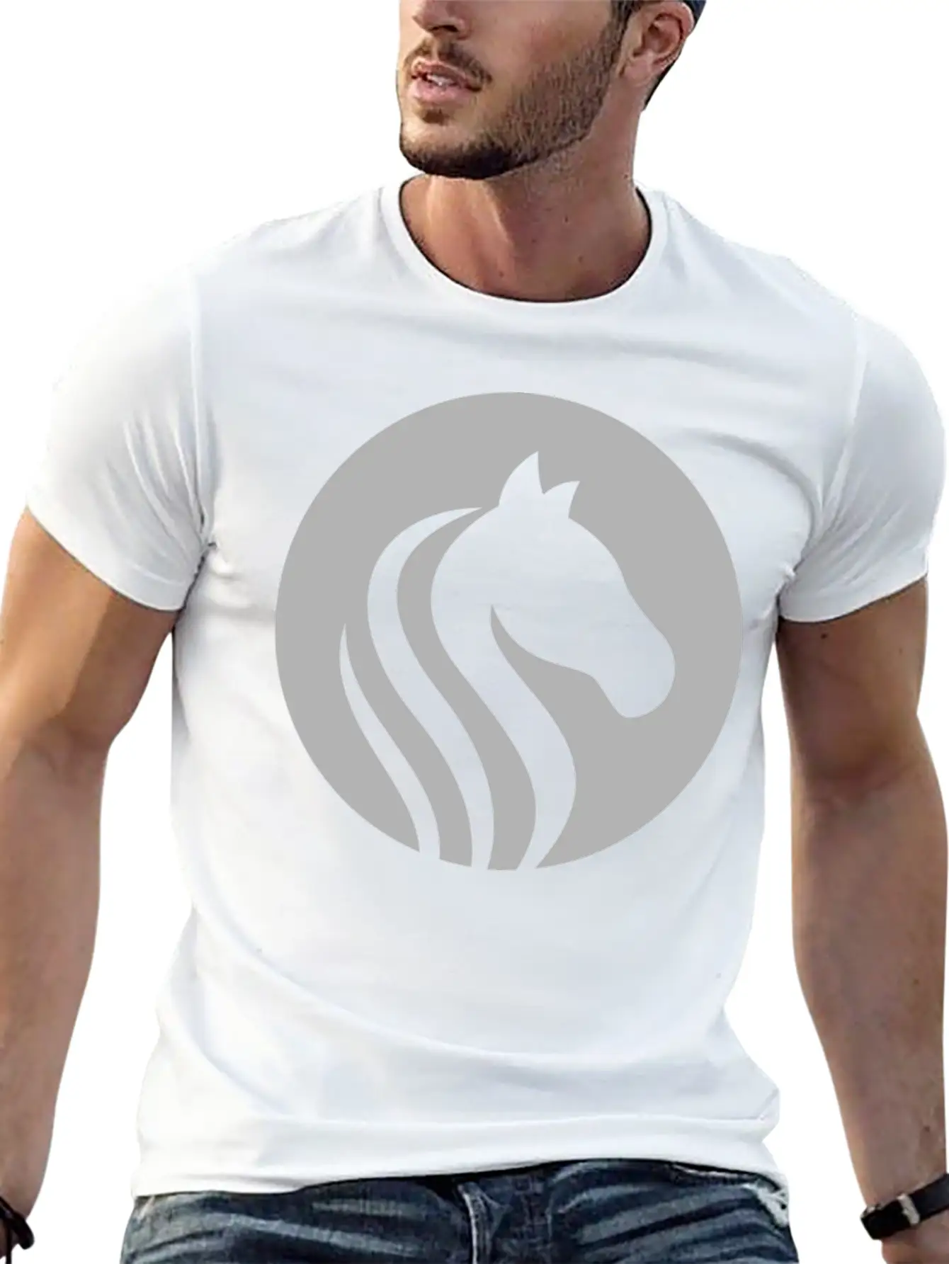 Horse Design T-Shirt Unisex Short Sleeve Soft Cotton T-Shirt – Casual Everyday Wear