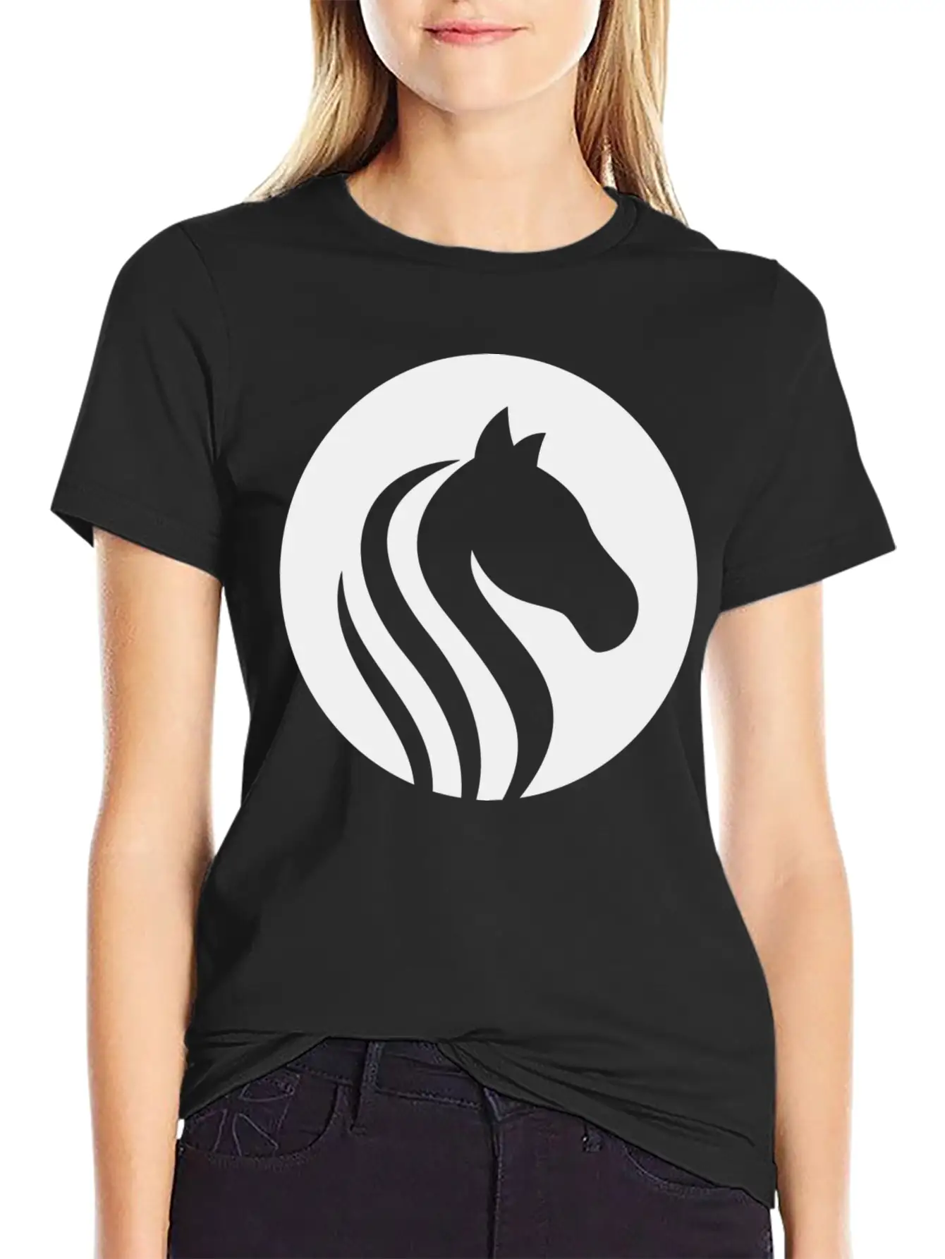Horse Design T-Shirt Unisex Short Sleeve Soft Cotton T-Shirt – Casual Everyday Wear