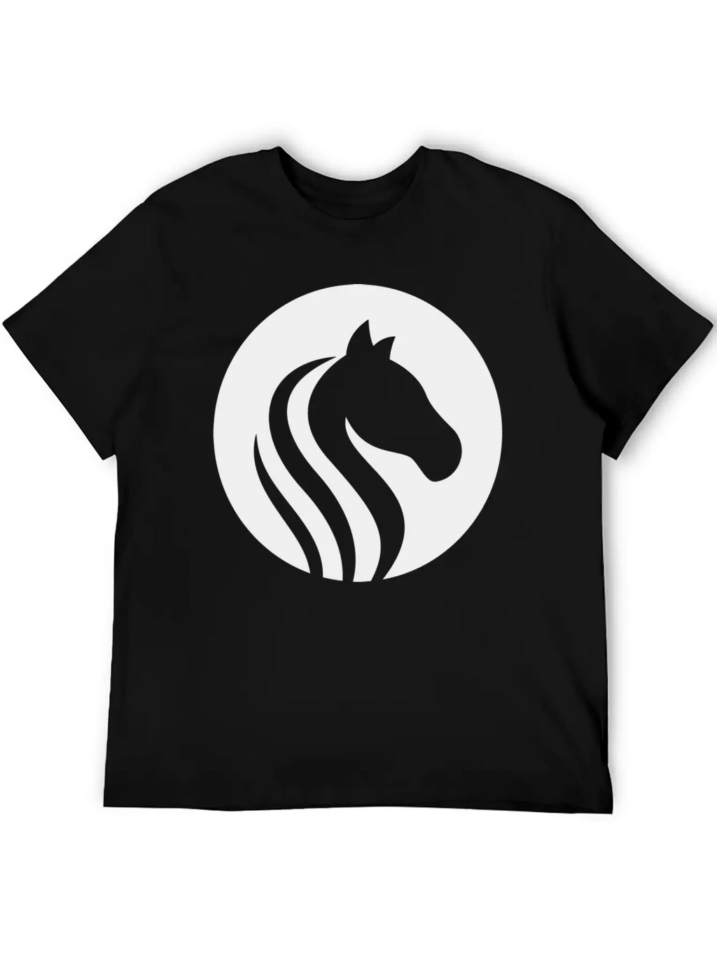 Horse Design T-Shirt Unisex Short Sleeve Soft Cotton T-Shirt – Casual Everyday Wear