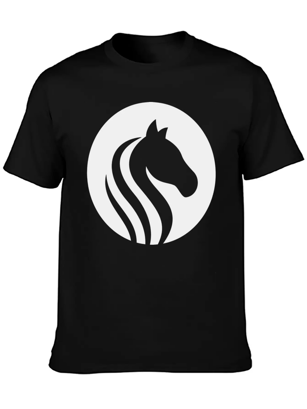 Horse Design T-Shirt Unisex Short Sleeve Soft Cotton T-Shirt – Casual Everyday Wear