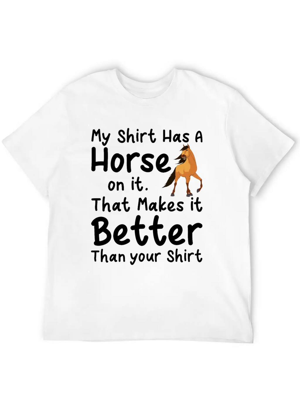 Horse Gift Unisex Casual T-Shirt – Clean Design For Daily Comfort