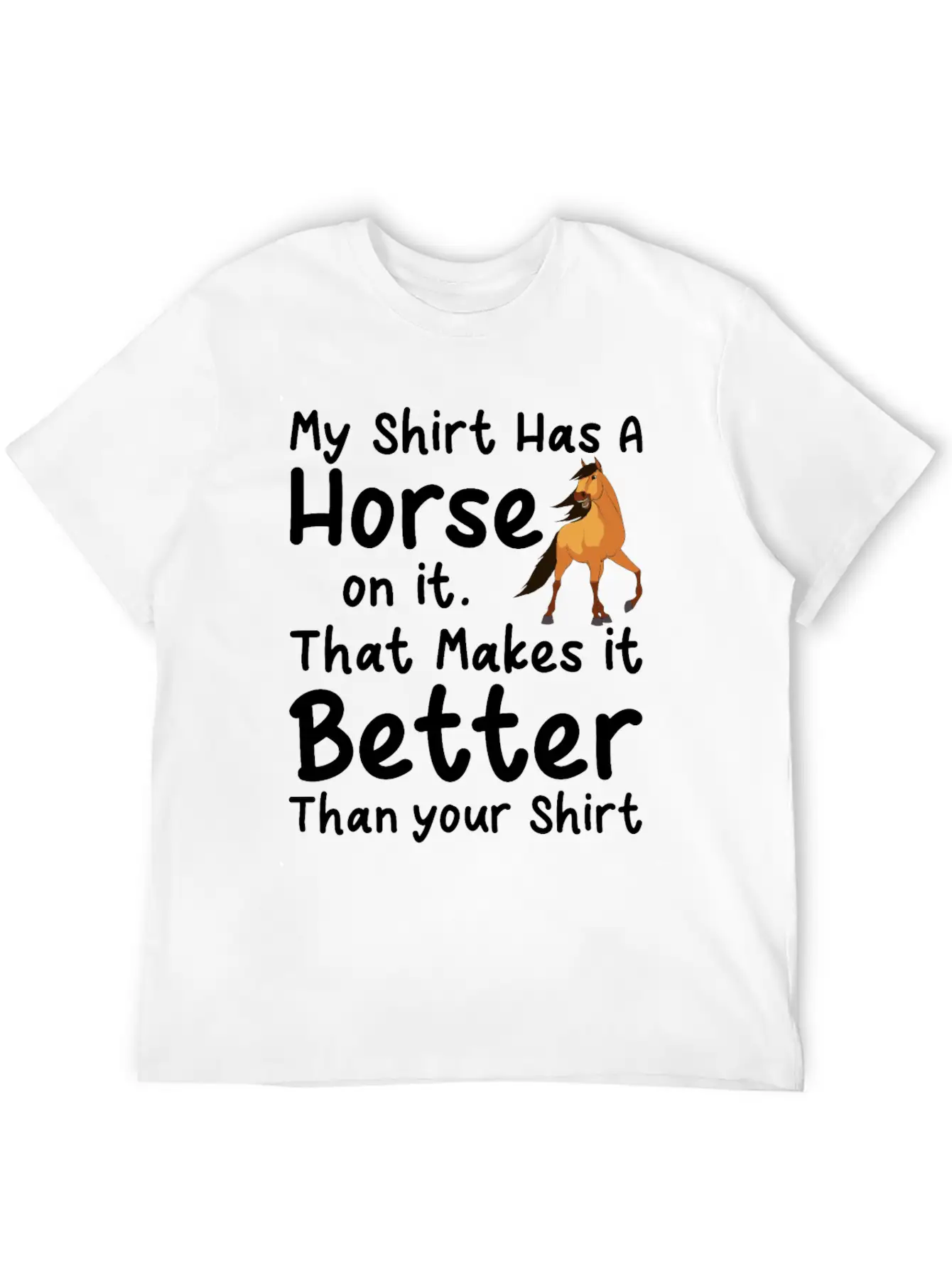 Horse Gift Unisex Casual T-Shirt – Clean Design For Daily Comfort