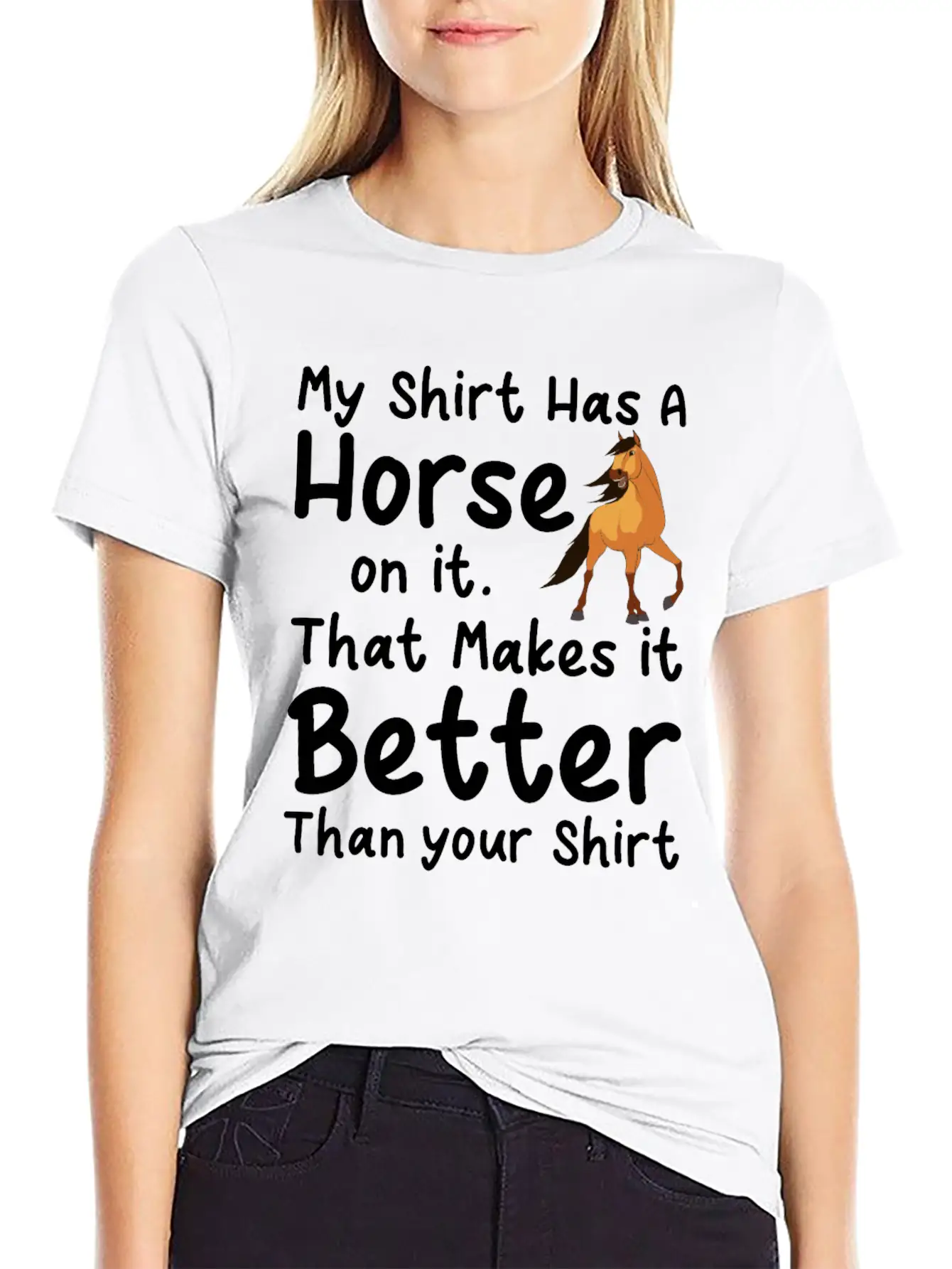 Horse Gift Unisex Casual T-Shirt – Clean Design For Daily Comfort