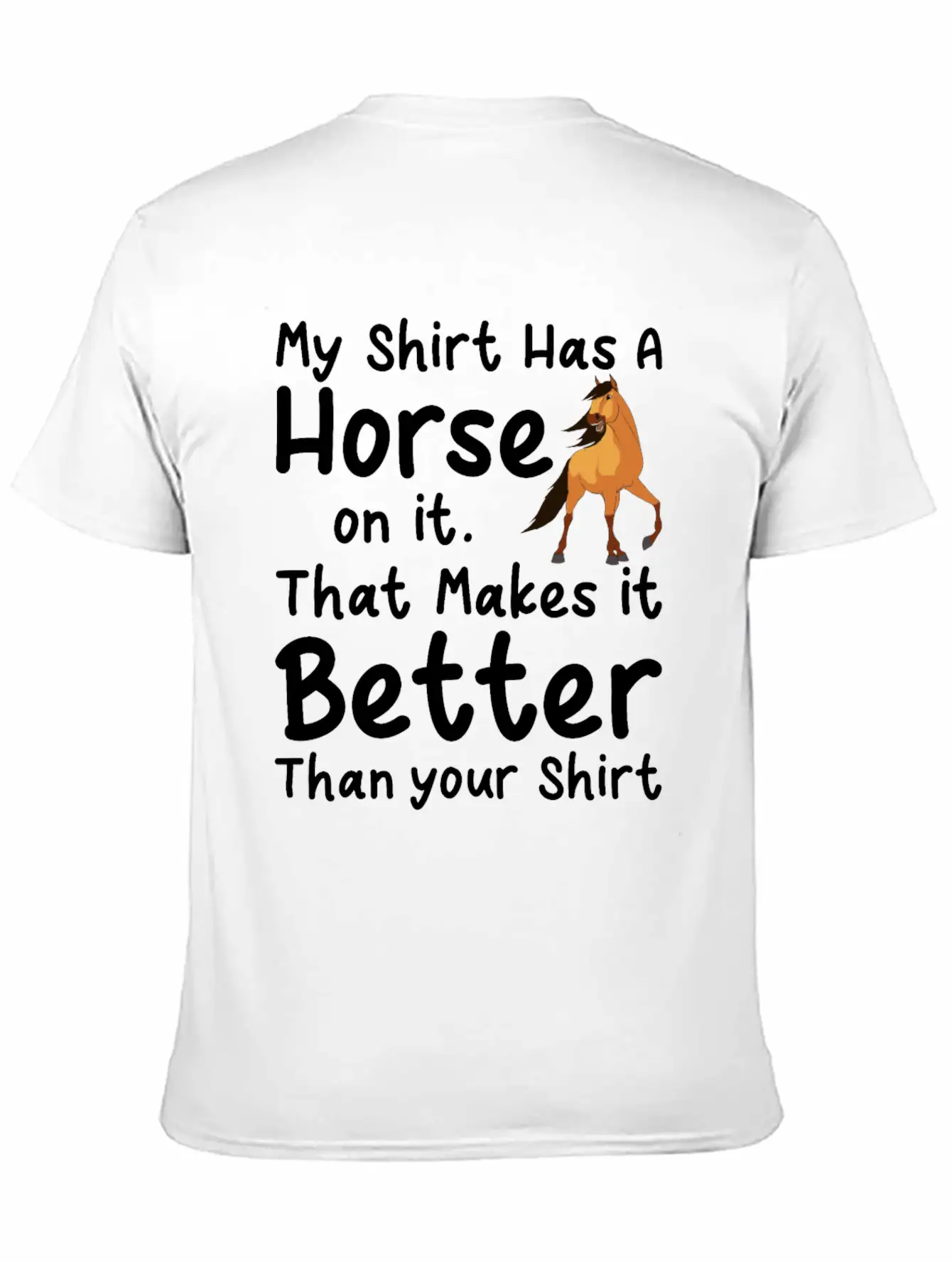 Horse Gift Unisex Casual T-Shirt – Clean Design For Daily Comfort