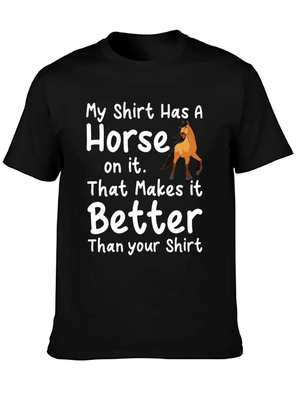 Horse Gift Unisex Casual T-Shirt – Clean Design For Daily Comfort