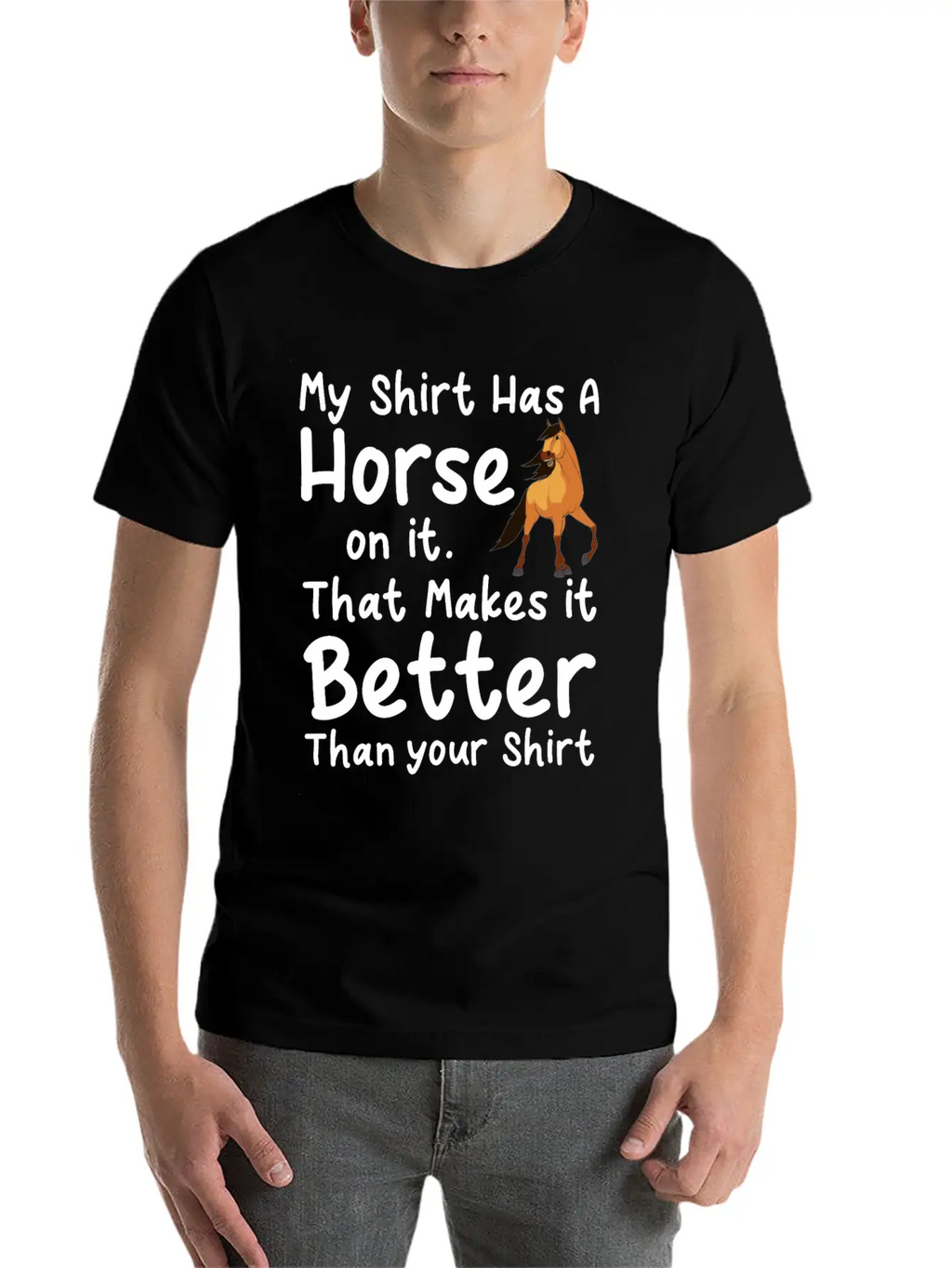 Horse Gift Unisex Casual T-Shirt – Clean Design For Daily Comfort