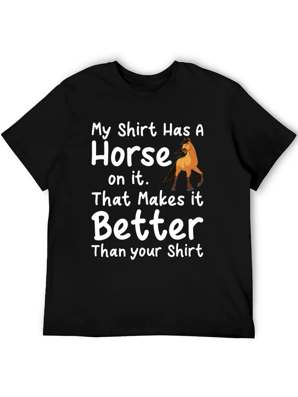 Horse Gift Unisex Casual T-Shirt – Clean Design For Daily Comfort