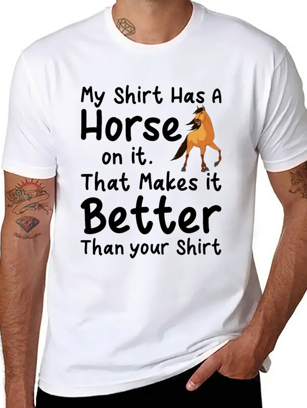 Horse Gift Unisex Casual T-Shirt – Clean Design For Daily Comfort