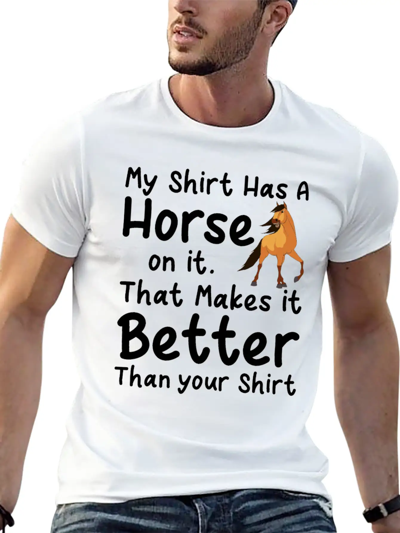 Horse Gift Unisex Casual T-Shirt – Clean Design For Daily Comfort
