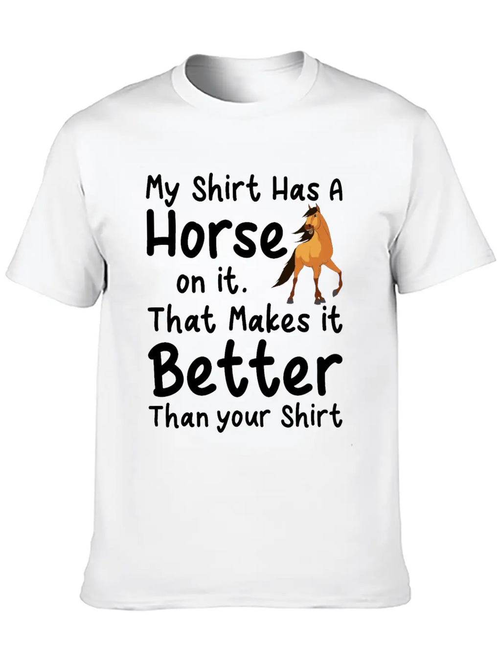 Horse Gift Unisex Casual T-Shirt – Clean Design For Daily Comfort
