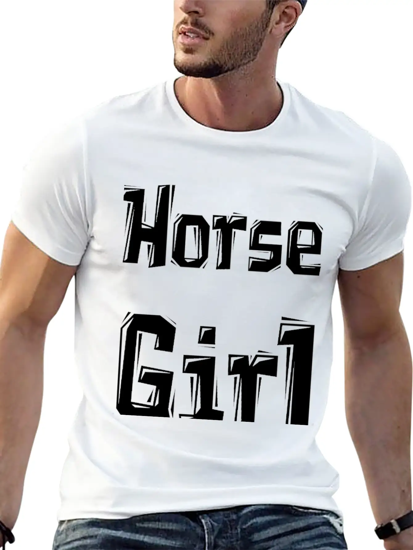 Horse Girl Casual Graphic T-Shirt – Simple And Comfortable Daily Wear