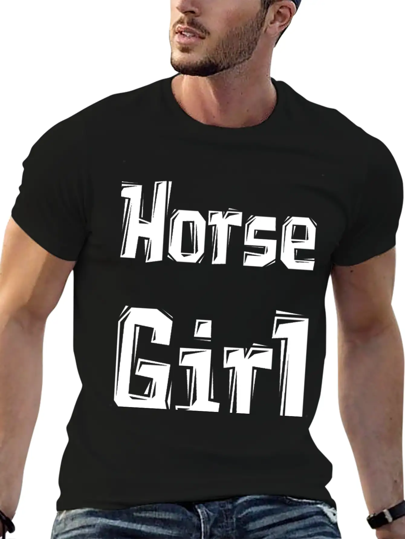 Horse Girl Casual Graphic T-Shirt – Simple And Comfortable Daily Wear