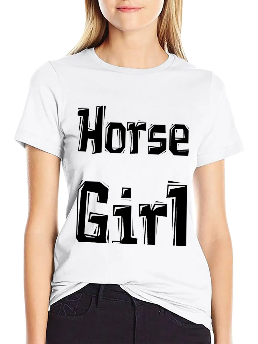 Horse Girl Casual Graphic T-Shirt – Simple And Comfortable Daily Wear