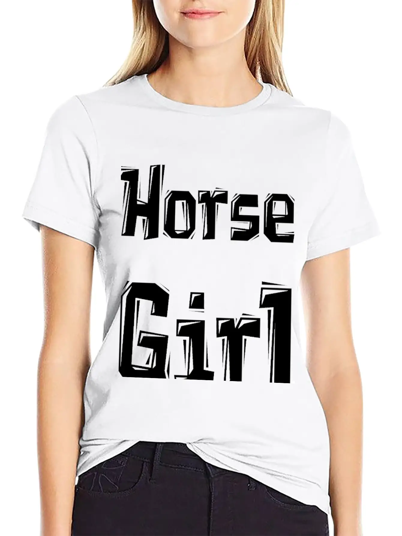 Horse Girl Casual Graphic T-Shirt – Simple And Comfortable Daily Wear