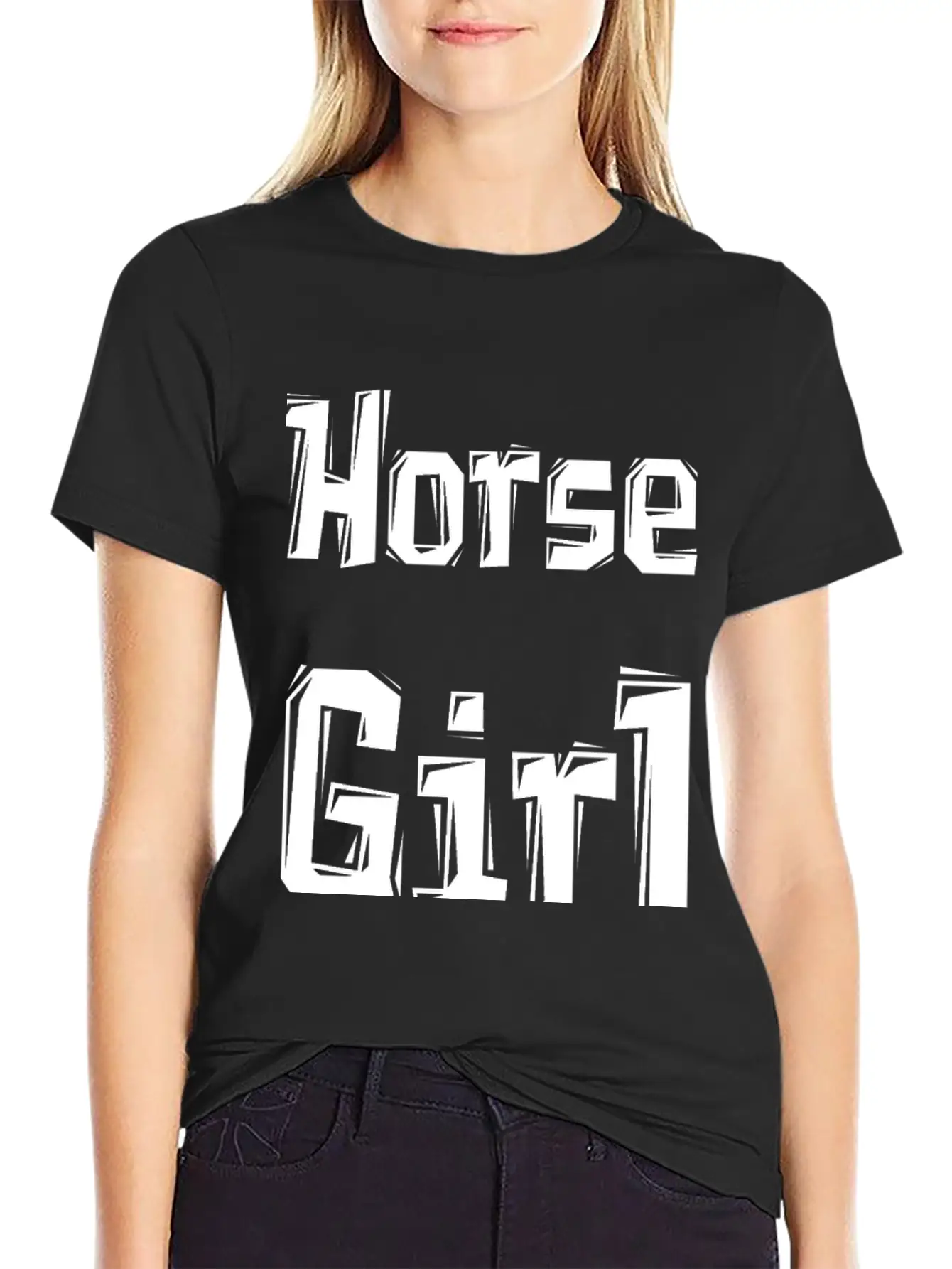 Horse Girl Casual Graphic T-Shirt – Simple And Comfortable Daily Wear