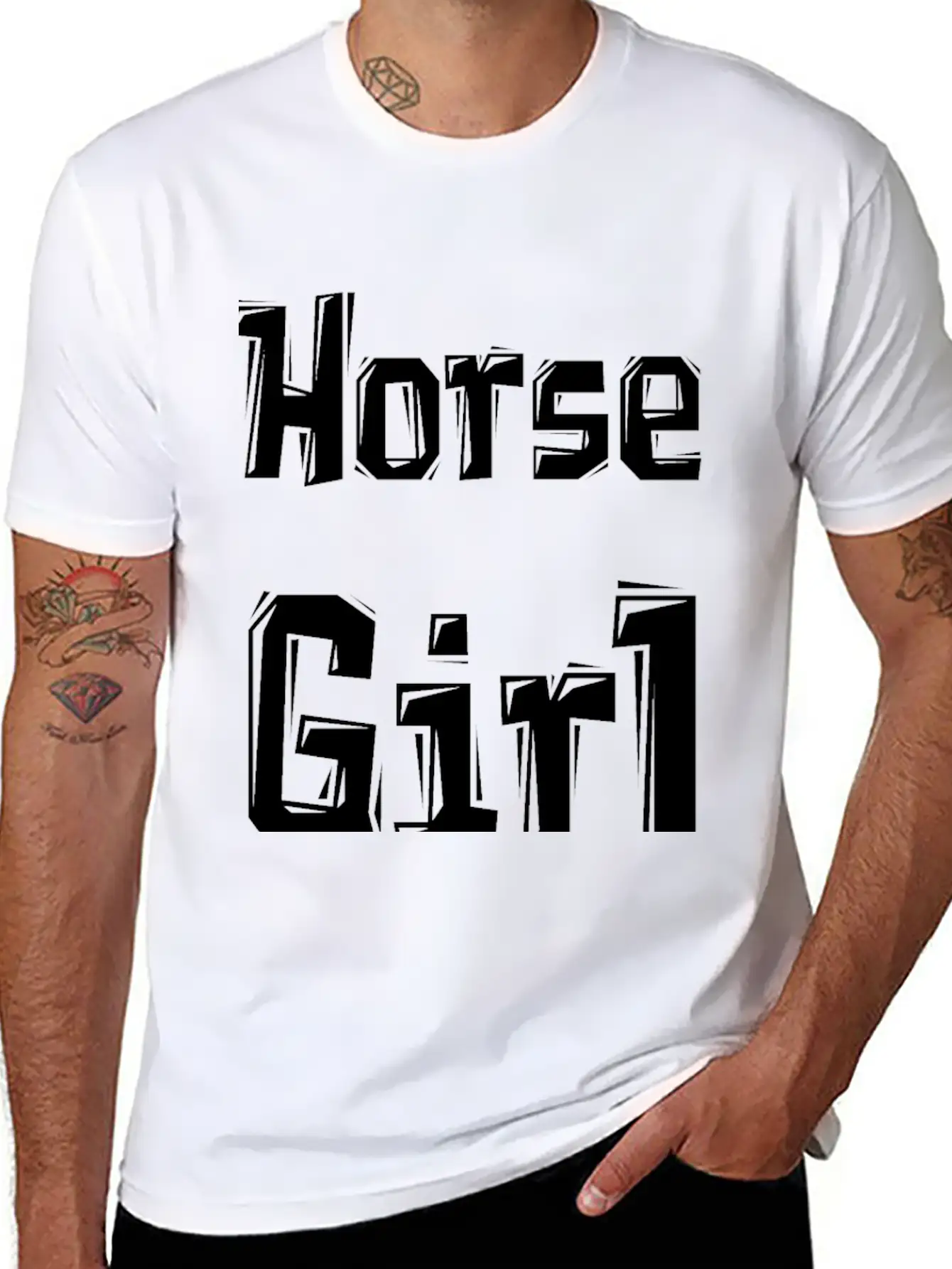 Horse Girl Casual Graphic T-Shirt – Simple And Comfortable Daily Wear