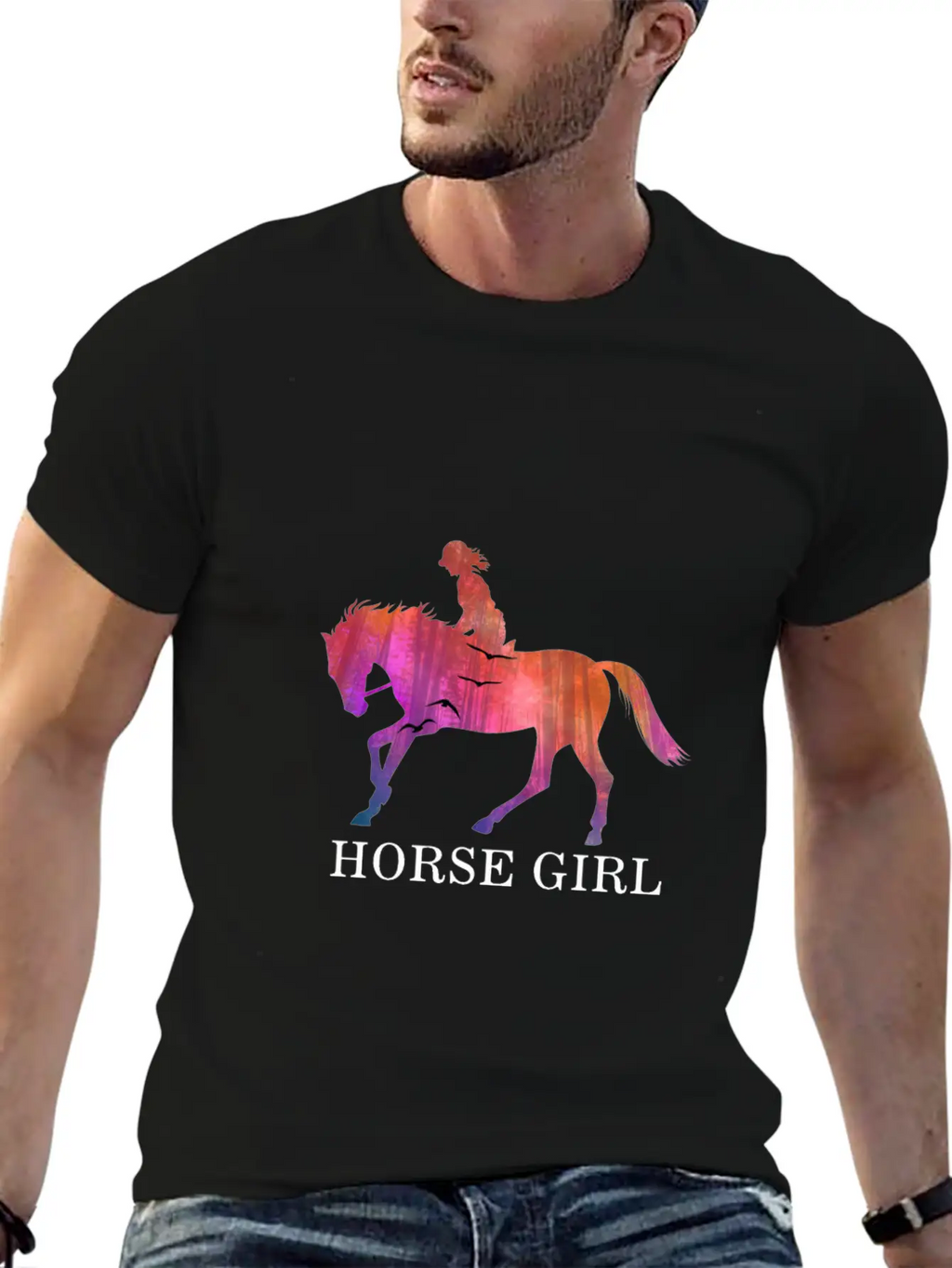 Horse Girl I Love My Horses Racing Riding Unisex Short Sleeve Soft Cotton T-Shirt – Casual Everyday Wear