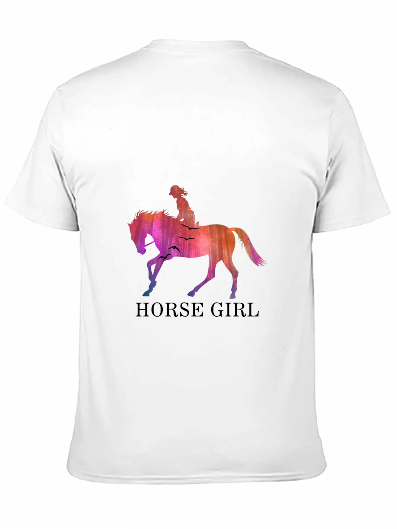 Horse Girl I Love My Horses Racing Riding Unisex Short Sleeve Soft Cotton T-Shirt – Casual Everyday Wear