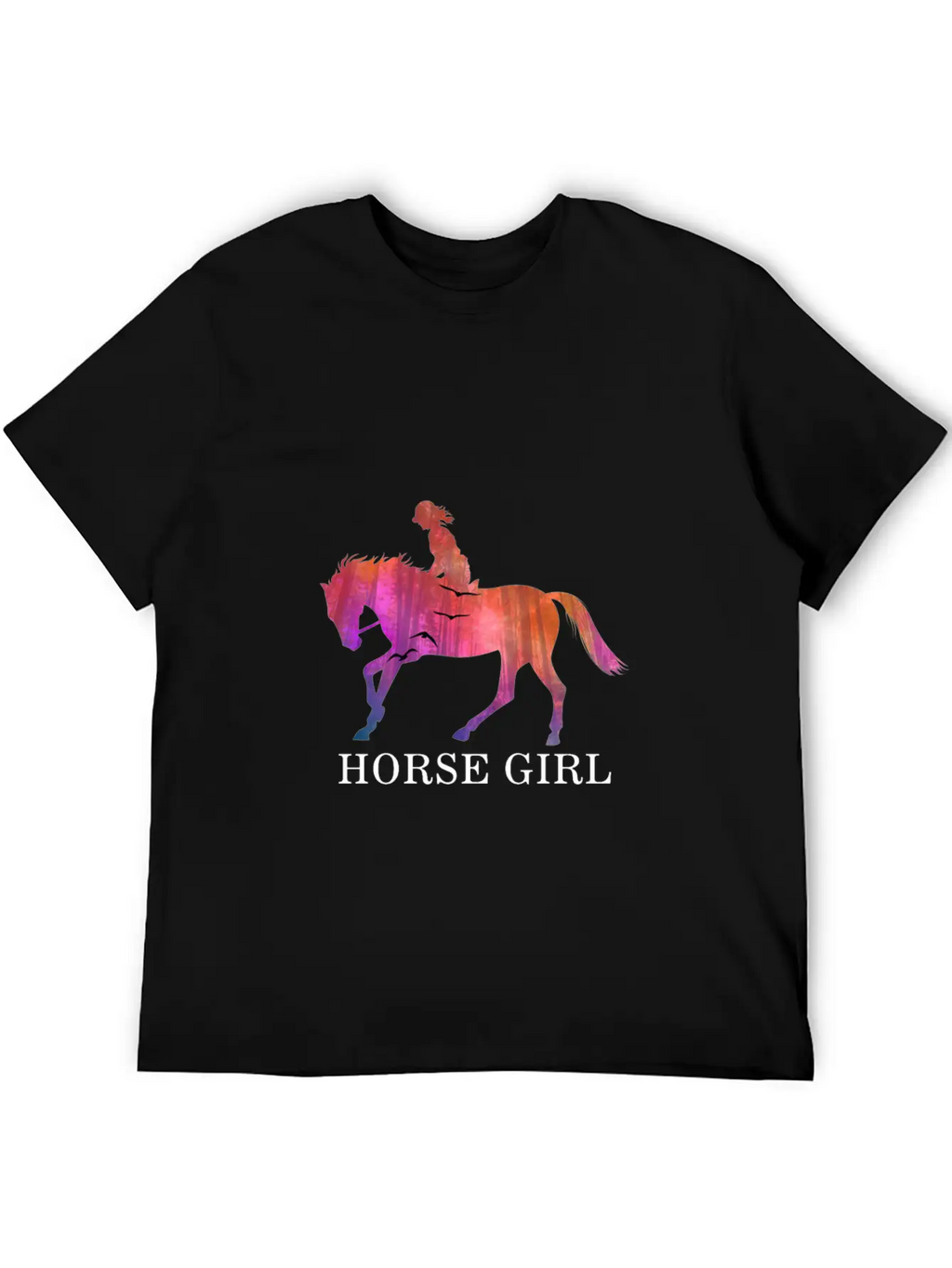 Horse Girl I Love My Horses Racing Riding Unisex Short Sleeve Soft Cotton T-Shirt – Casual Everyday Wear