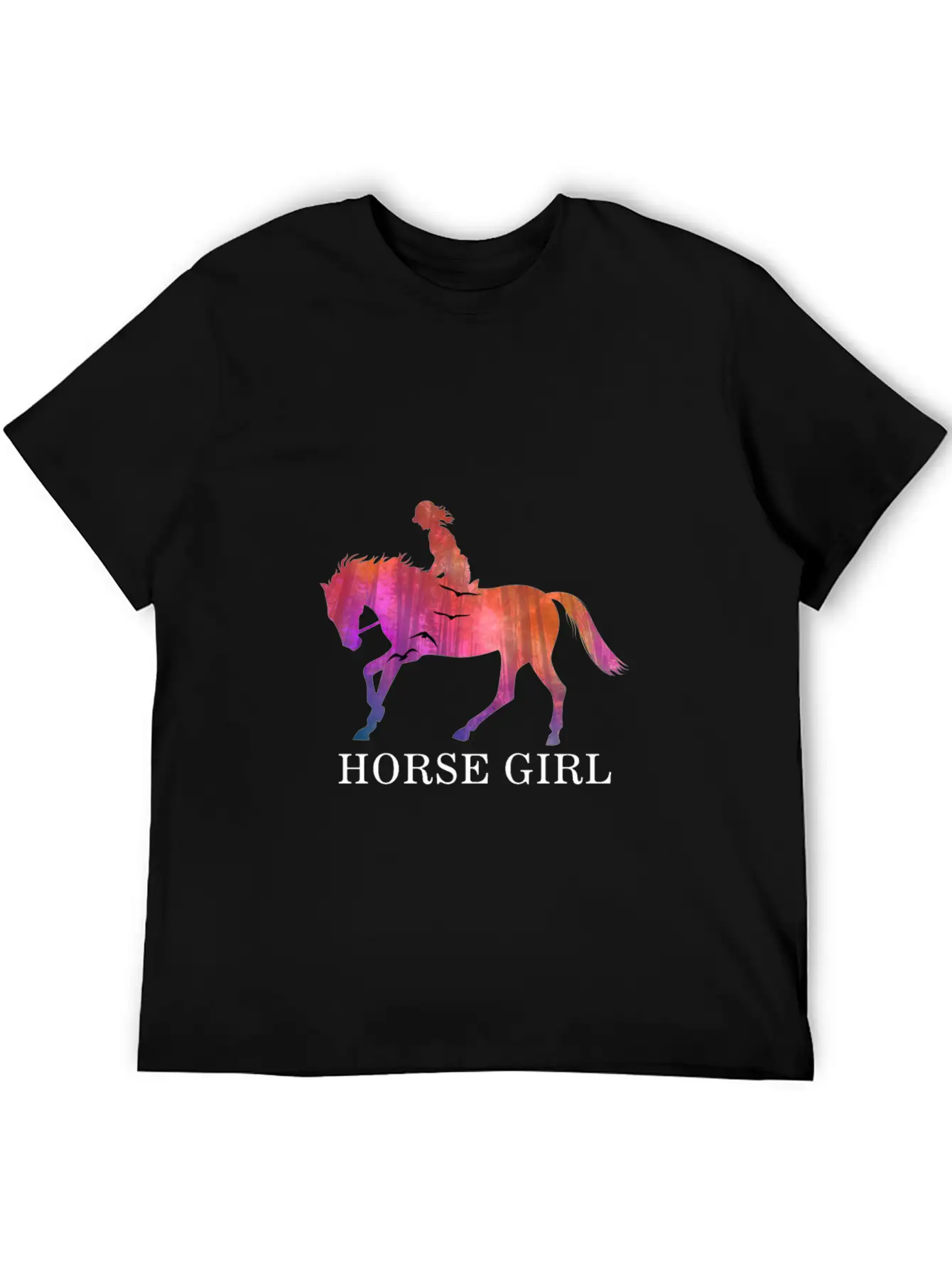 Horse Girl I Love My Horses Racing Riding Unisex Short Sleeve Soft Cotton T-Shirt – Casual Everyday Wear