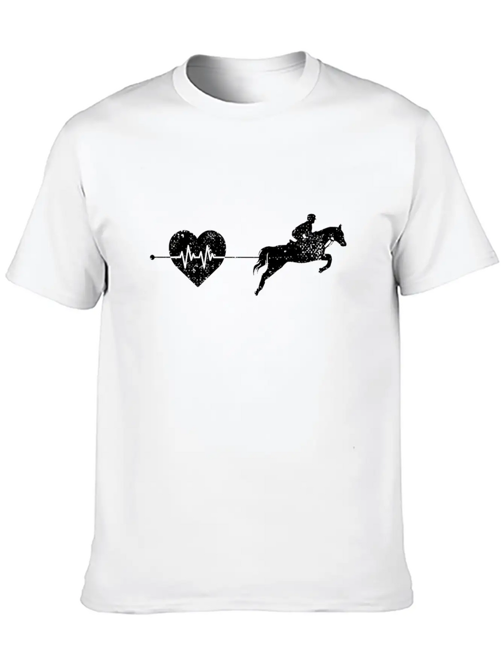 Horse Heartbeat Breathable Soft Cotton T-Shirt – Timeless Casual Look