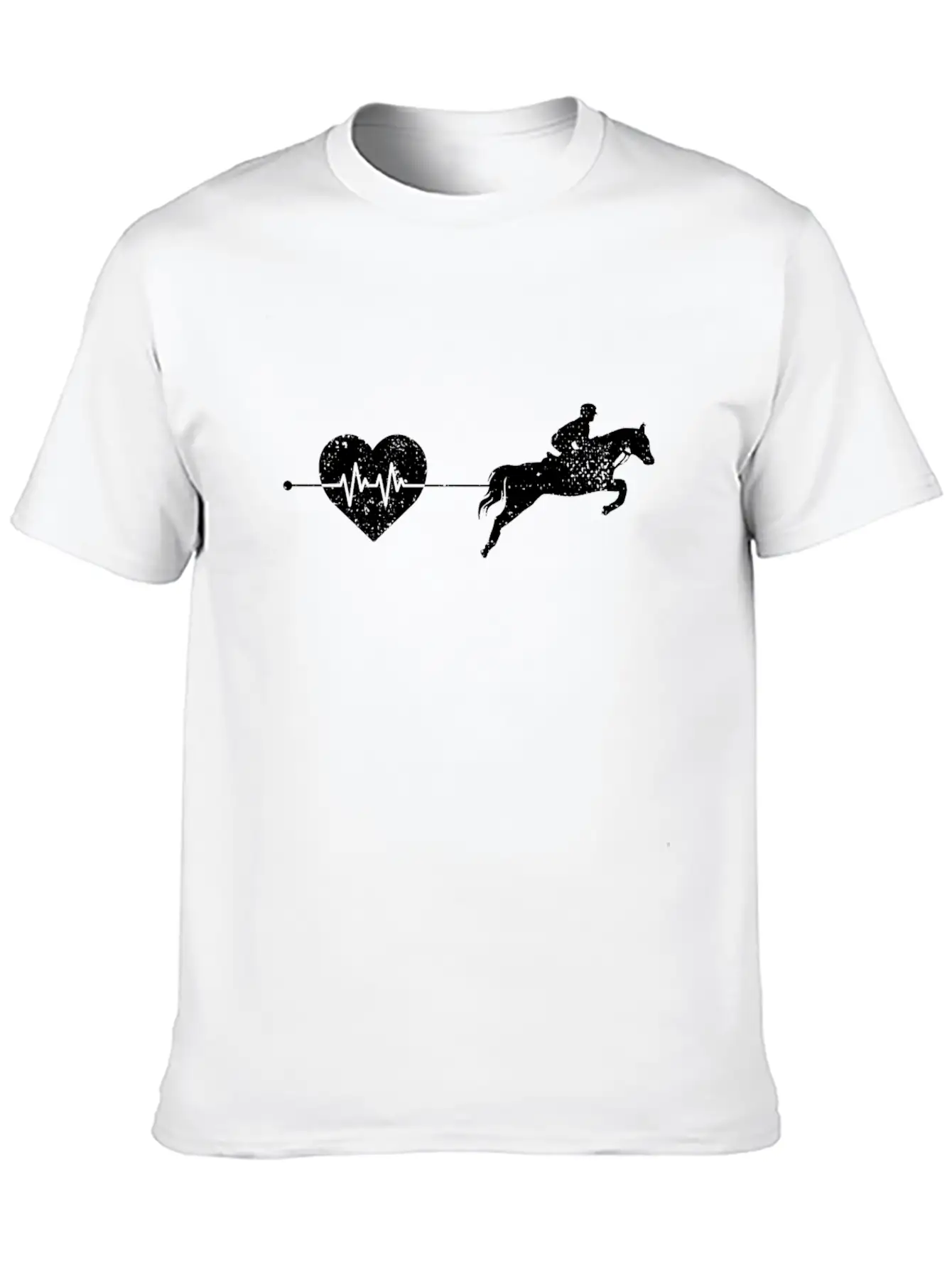 Horse Heartbeat Breathable Soft Cotton T-Shirt – Timeless Casual Look