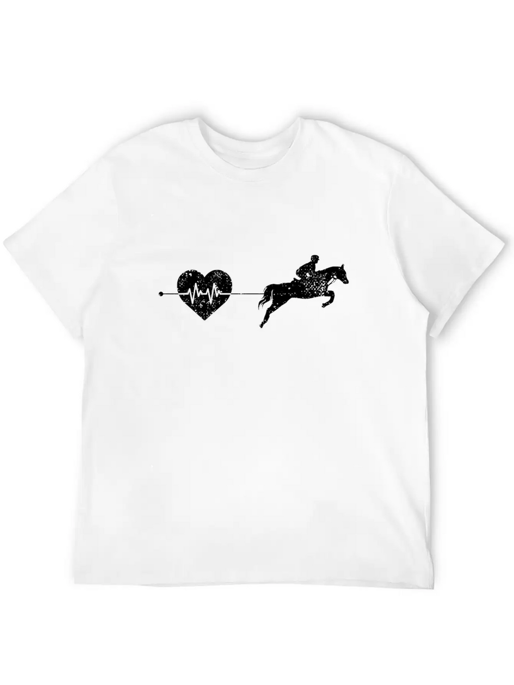 Horse Heartbeat Breathable Soft Cotton T-Shirt – Timeless Casual Look