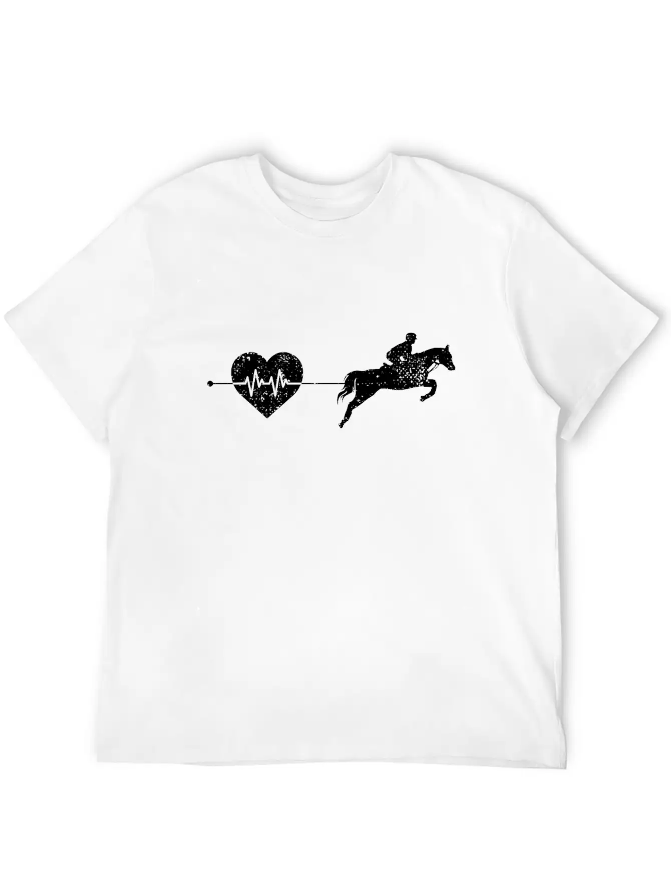 Horse Heartbeat Breathable Soft Cotton T-Shirt – Timeless Casual Look