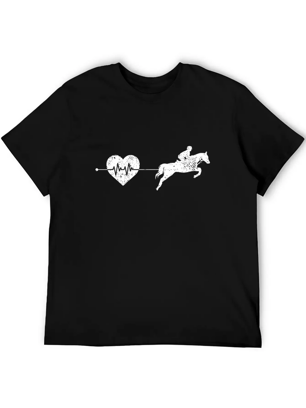 Horse Heartbeat Breathable Soft Cotton T-Shirt – Timeless Casual Look