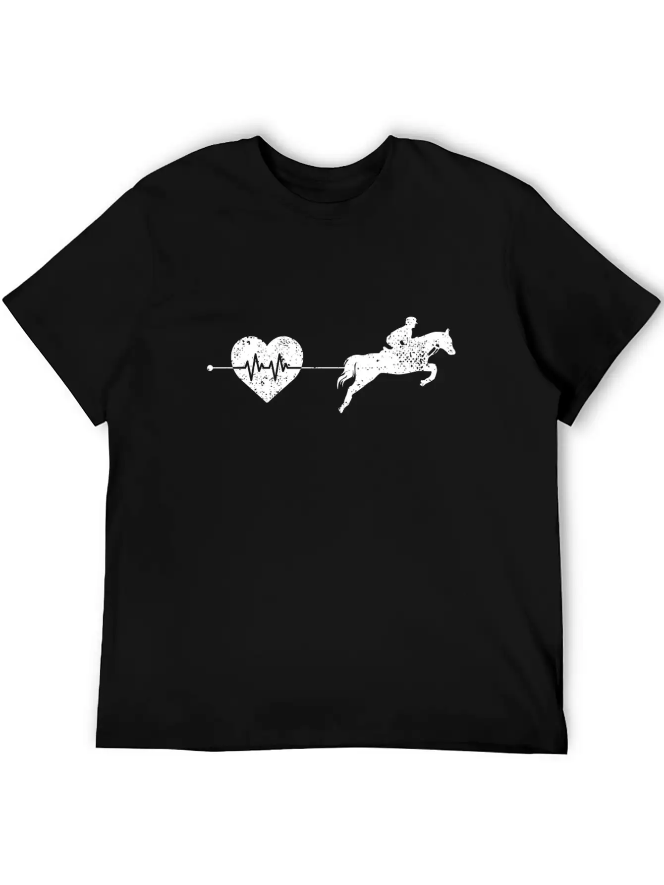 Horse Heartbeat Breathable Soft Cotton T-Shirt – Timeless Casual Look