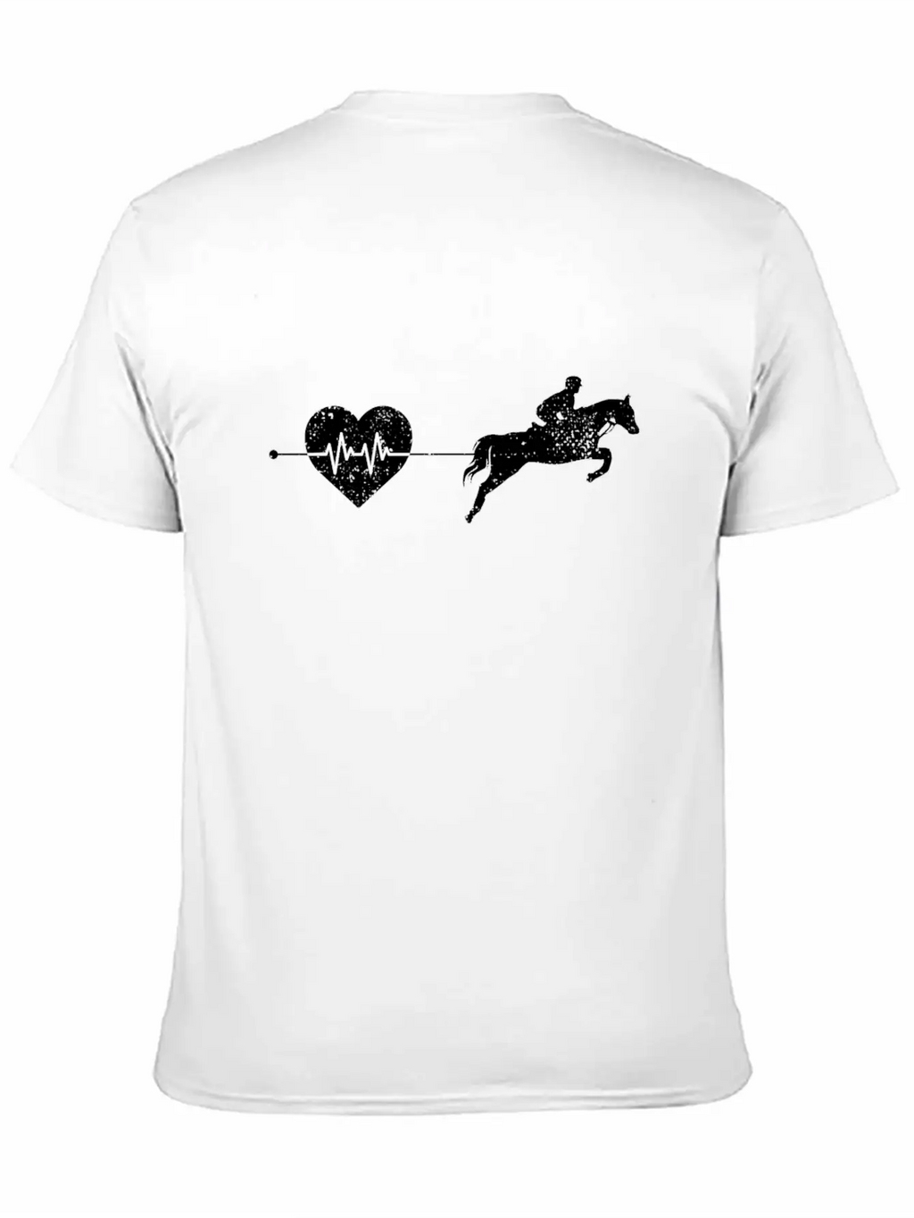 Horse Heartbeat Breathable Soft Cotton T-Shirt – Timeless Casual Look