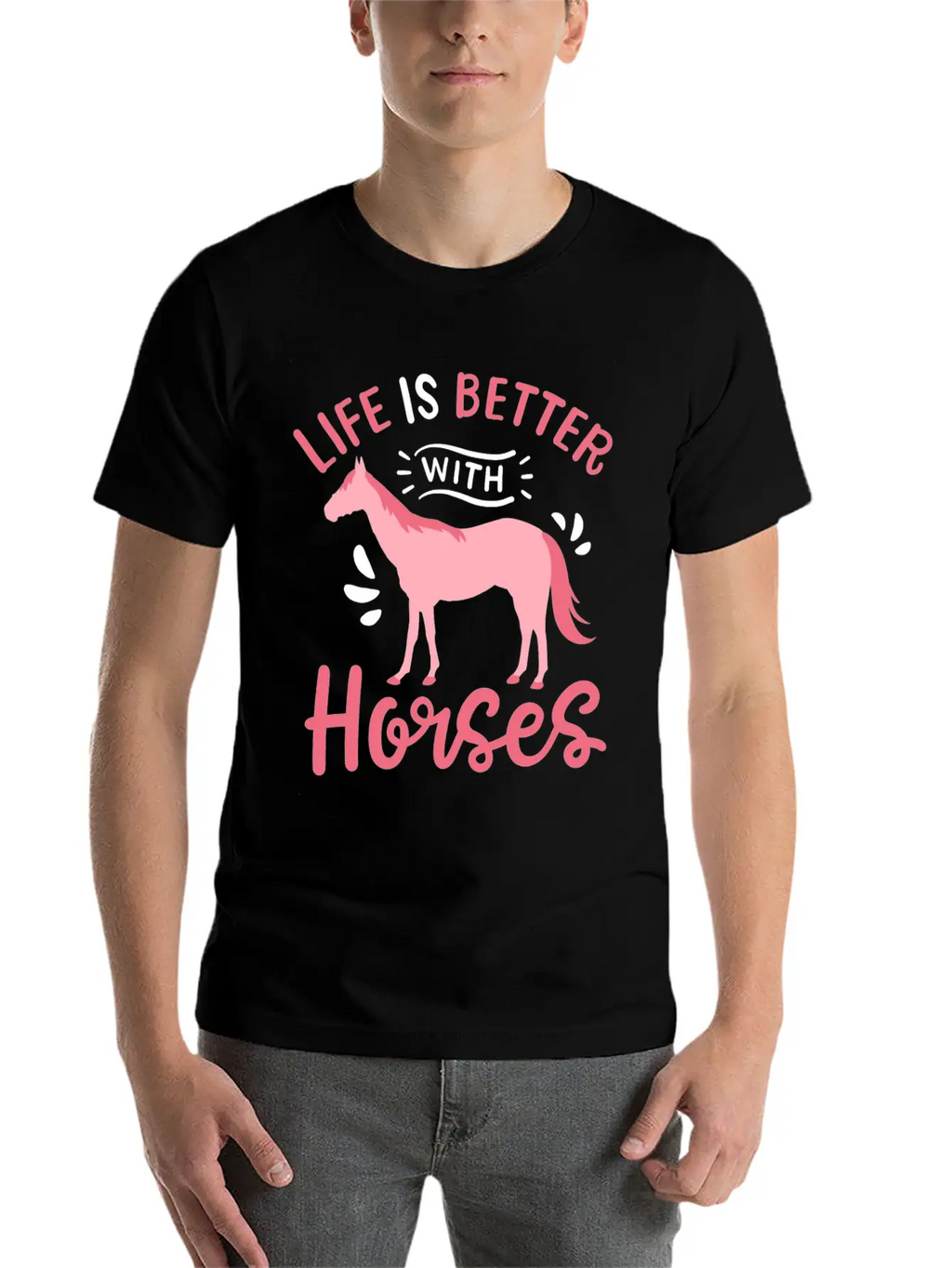 Horse Horseback Horse Riding Horse Racing Breathable Soft Cotton T-Shirt – Timeless Casual Look