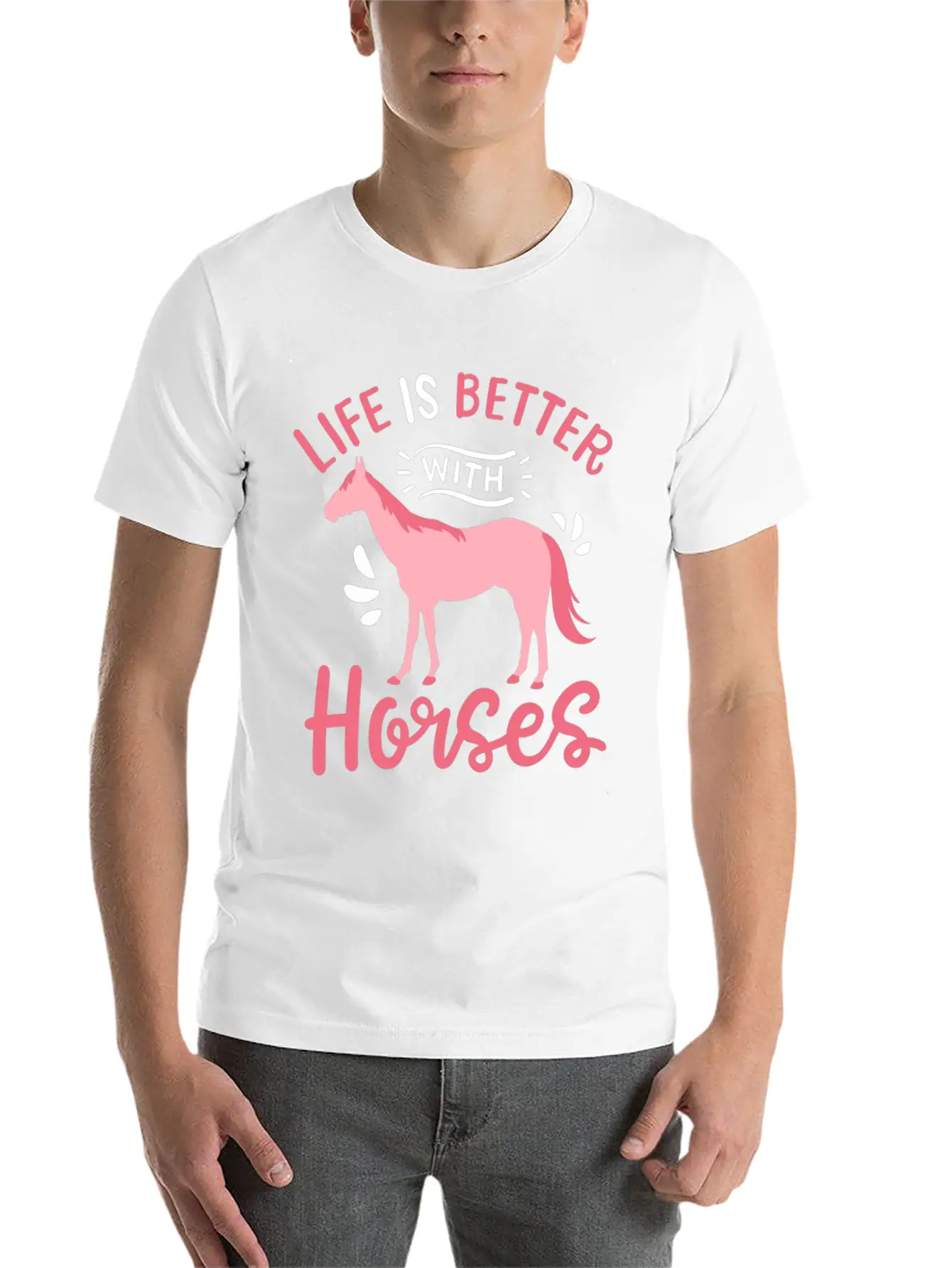 Horse Horseback Horse Riding Horse Racing Breathable Soft Cotton T-Shirt – Timeless Casual Look