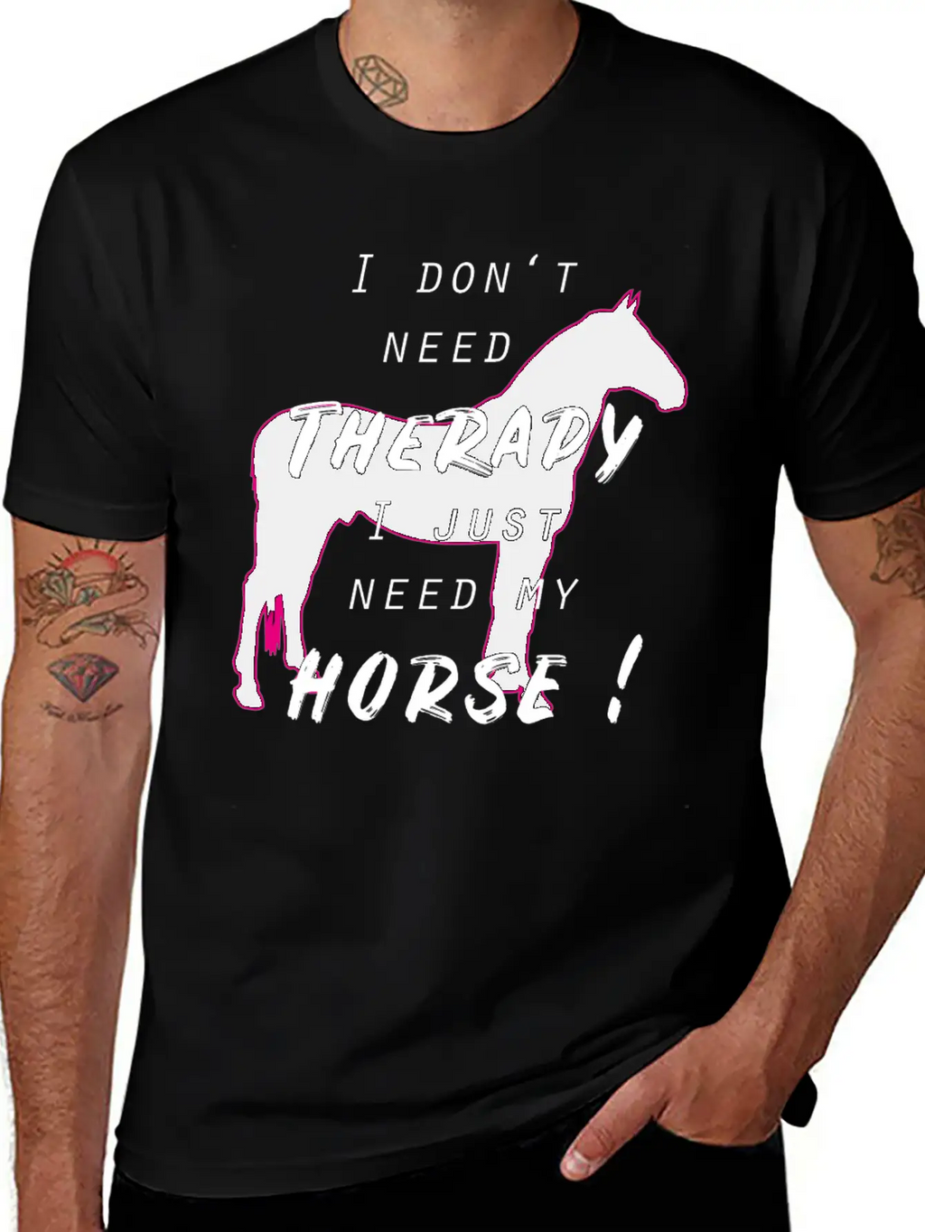 Horse Horses Riding Therapy Horseback Ride Gift Unisex Casual T-Shirt – Clean Design For Daily Comfort