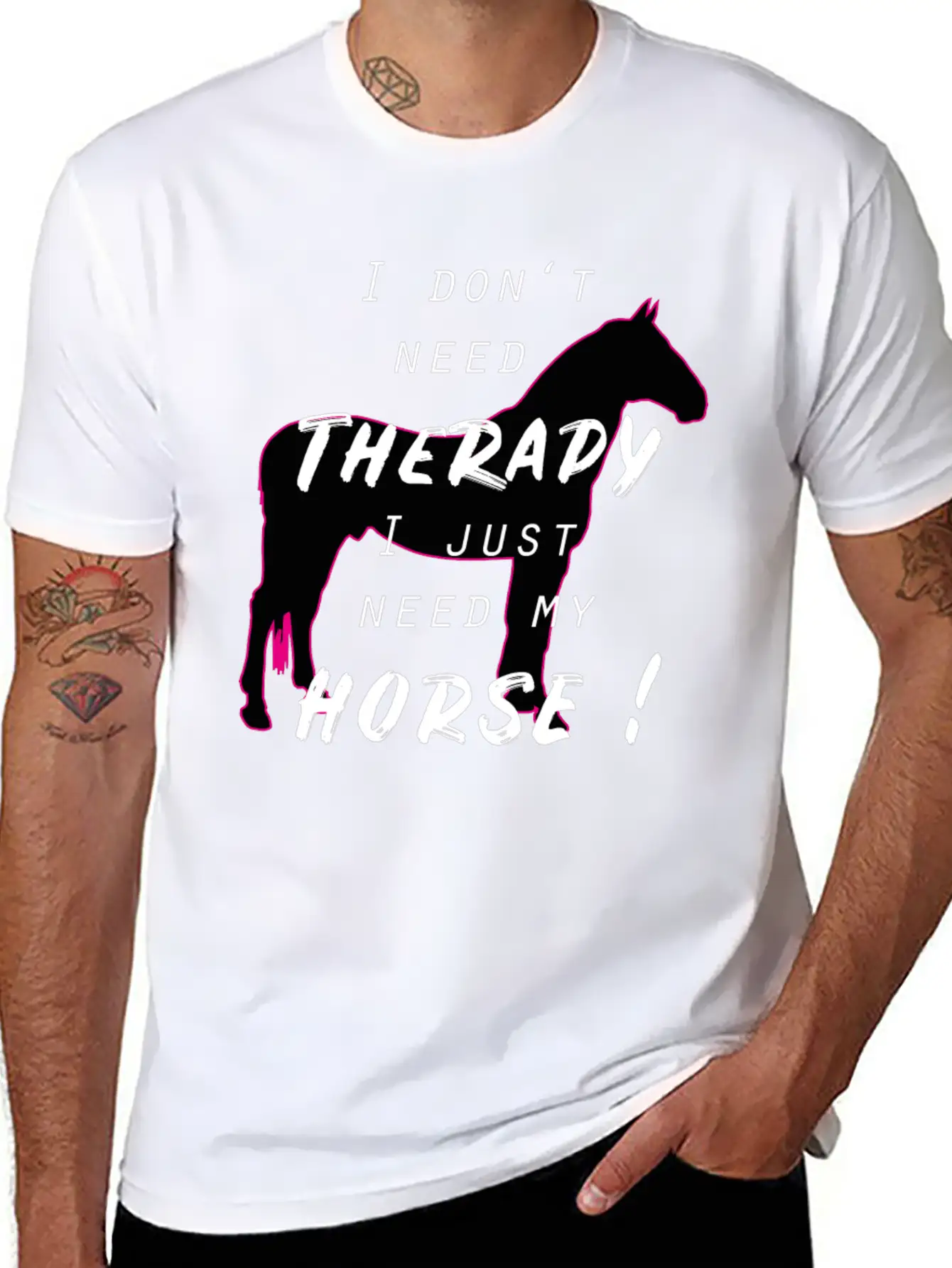Horse Horses Riding Therapy Horseback Ride Gift Unisex Casual T-Shirt – Clean Design For Daily Comfort