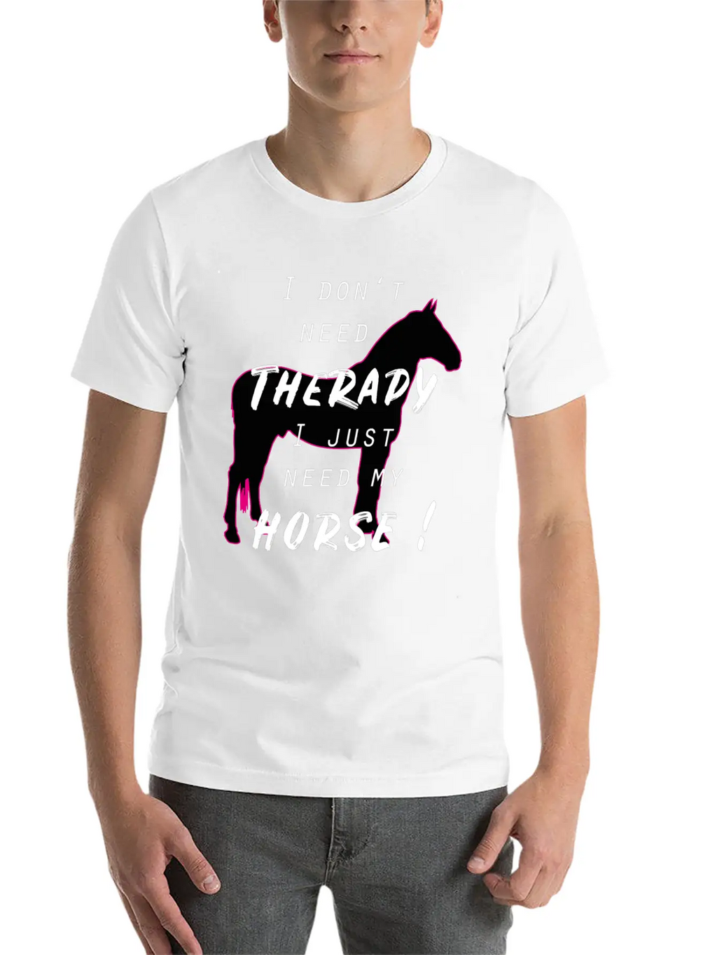Horse Horses Riding Therapy Horseback Ride Gift Unisex Casual T-Shirt – Clean Design For Daily Comfort