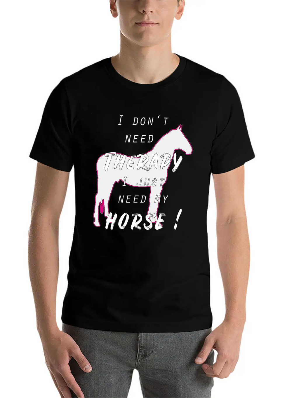 Horse Horses Riding Therapy Horseback Ride Gift Unisex Casual T-Shirt – Clean Design For Daily Comfort